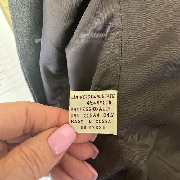 Vintage 80s Cassidy Women’s Size 8 Wool Blend Acetate Grey Boxy Blazer J… - Picture 13 of 14